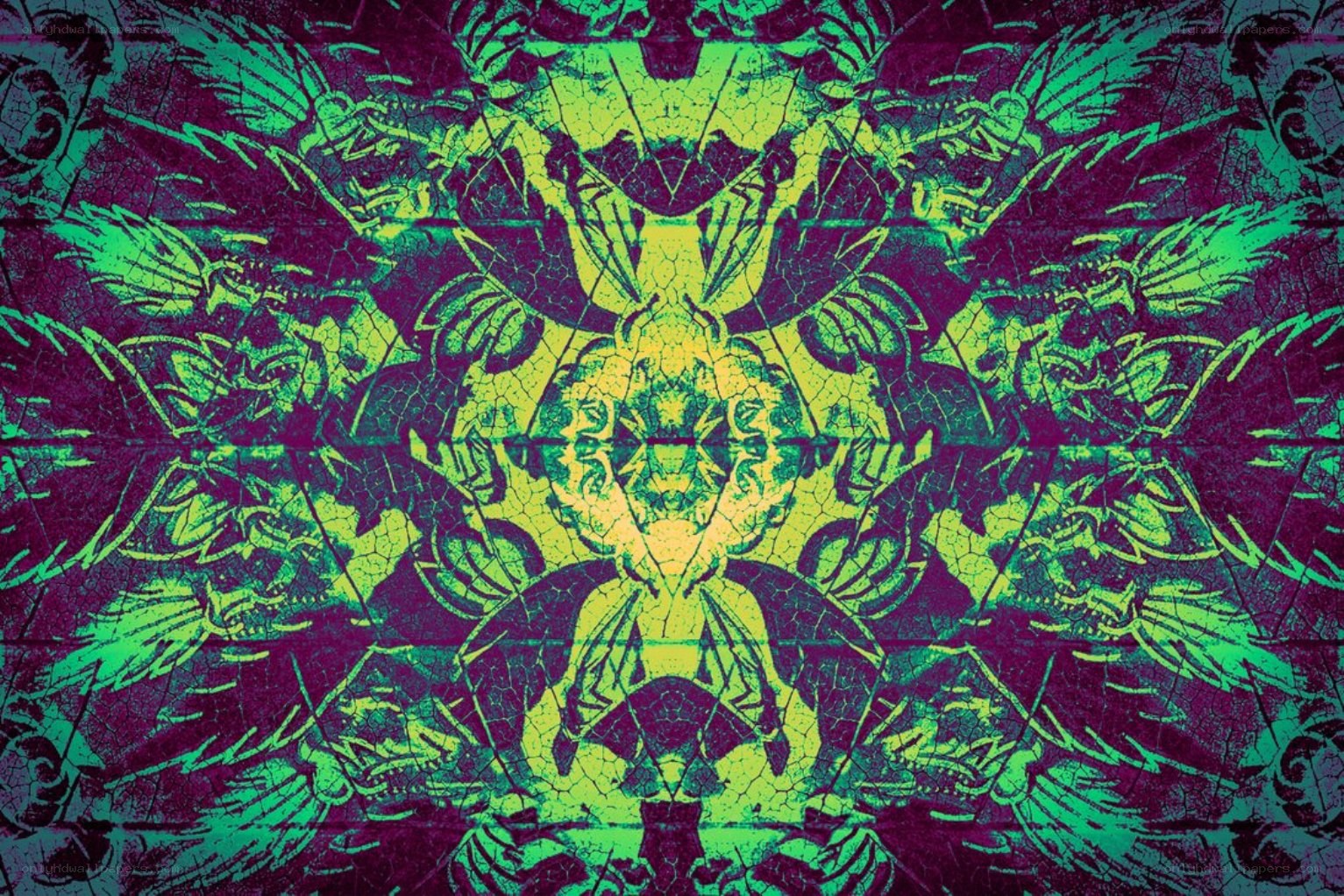 symmetrical psychedelic pattern