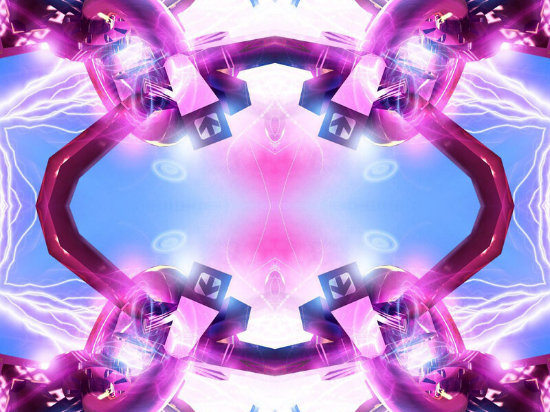 symmetrical purple energy pattern