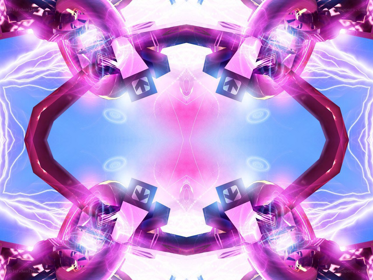 symmetrical purple energy pattern