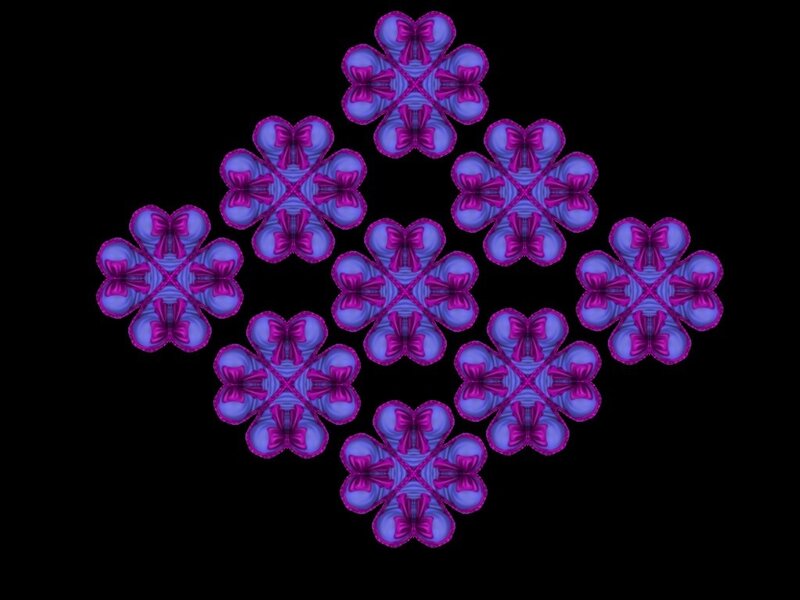 symmetrical purple flower pattern