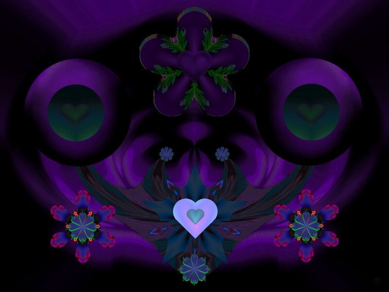 Symmetrical Purple Flower