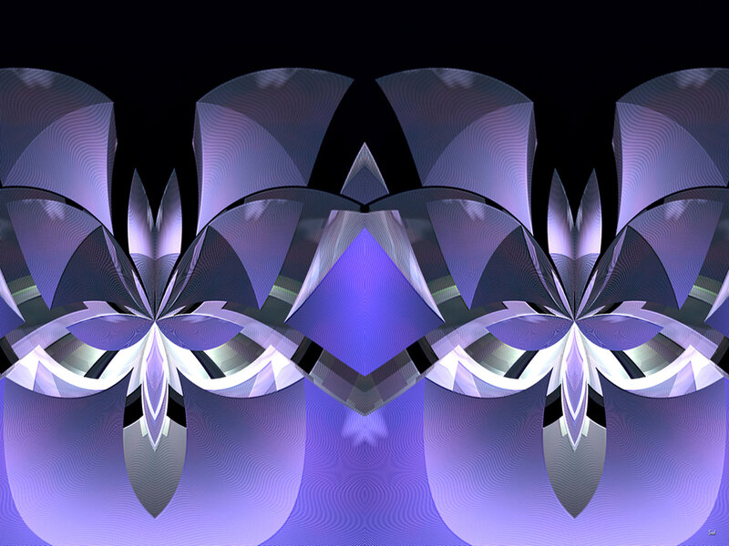 Symmetrical purple fractal design