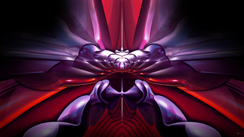 Symmetrical Purple Fractal — Dramatic