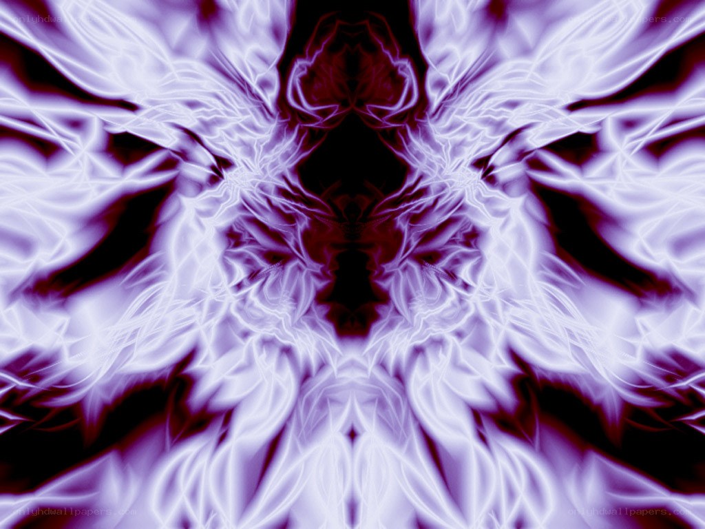Symmetrical purple fractal pattern