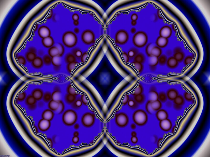 Symmetrical Purple Pattern — Blue