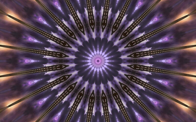 Symmetrical Purple Pattern — Dramatic