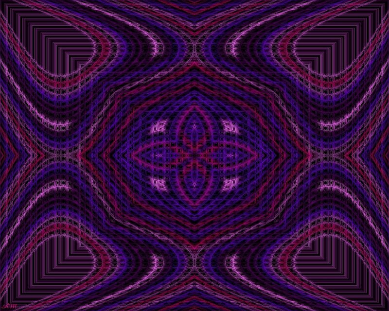 Symmetrical Purple Pattern — Hypnotic, Abstract