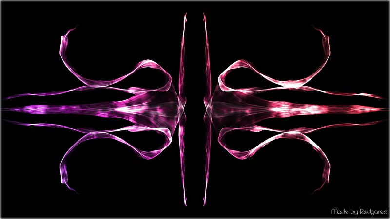 Symmetrical Purple Ribbons