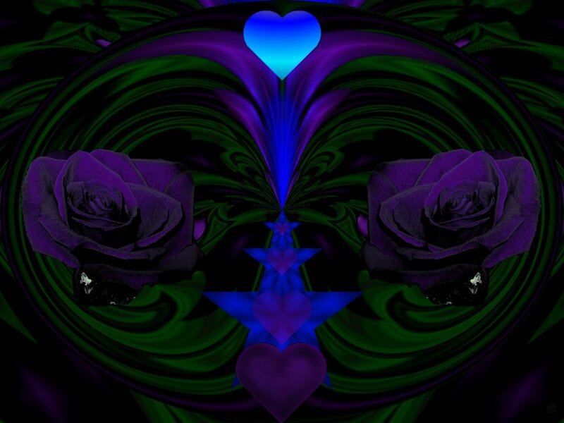 Symmetrical Purple Roses