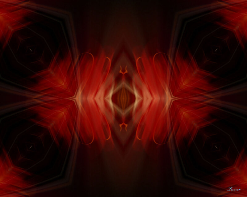 Symmetrical Red Abstract Pattern