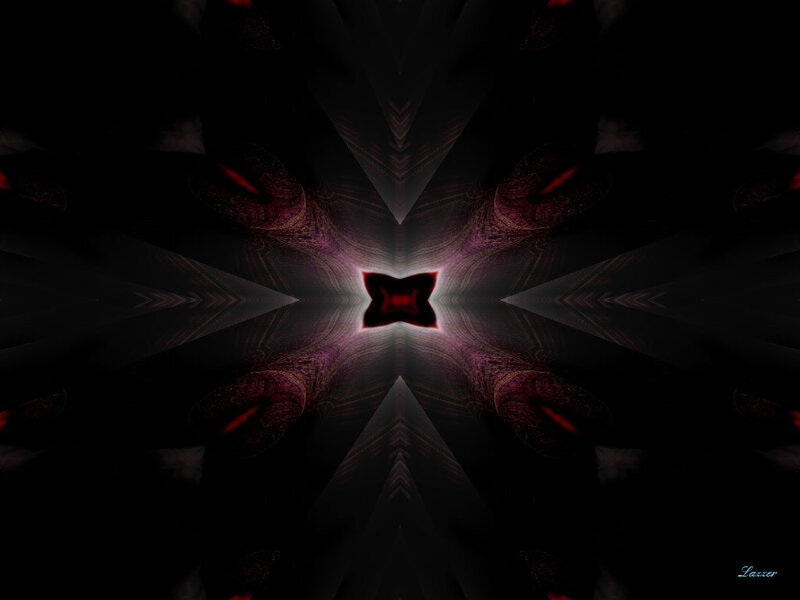 Symmetrical Red and Black Pattern — Dark