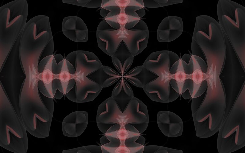 symmetrical red and black pattern