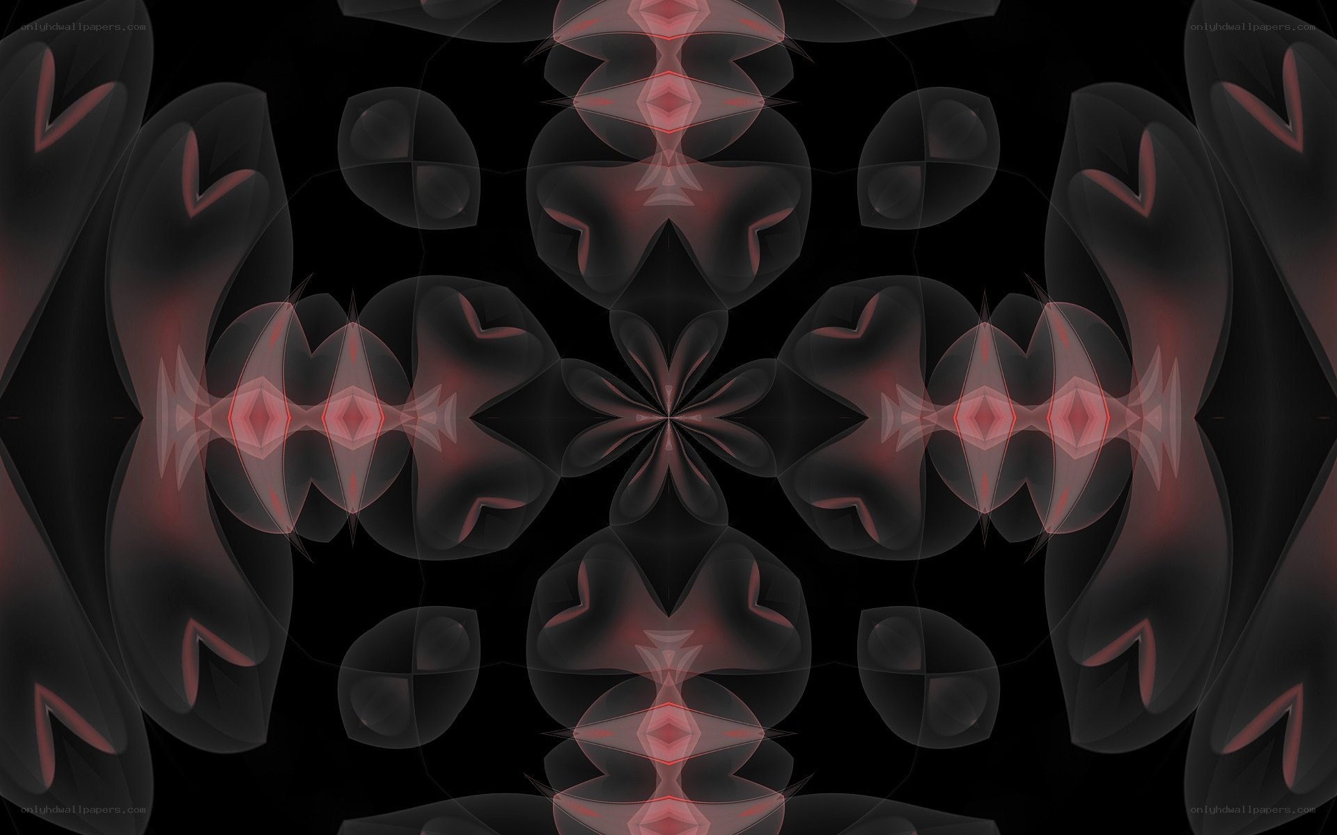 symmetrical red and black pattern