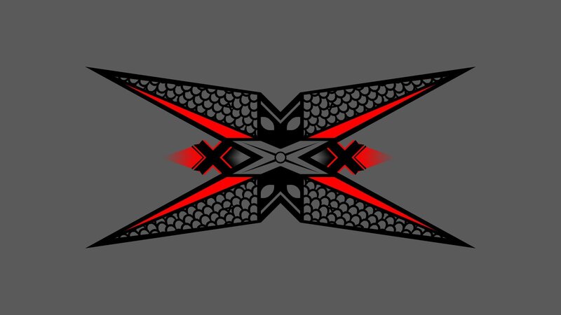Symmetrical Red and Black Symbol