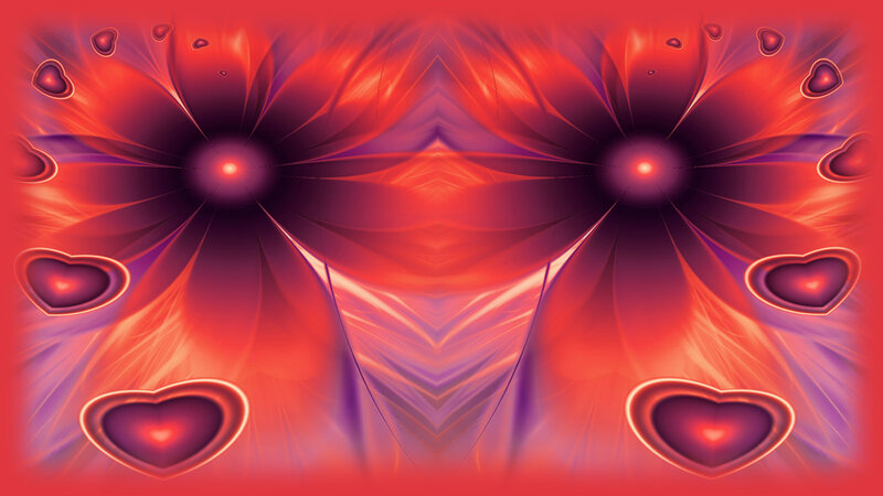 Symmetrical Red Flower