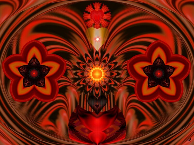 Symmetrical Red Fractal — Hypnotic