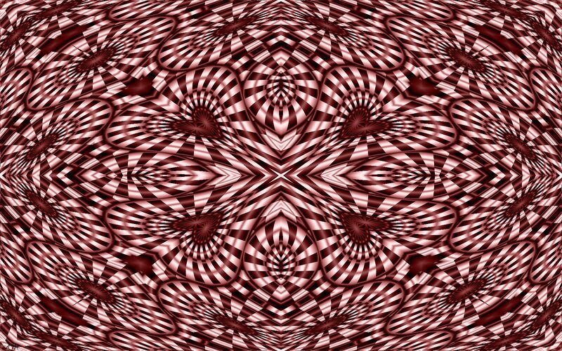 symmetrical red fractal pattern