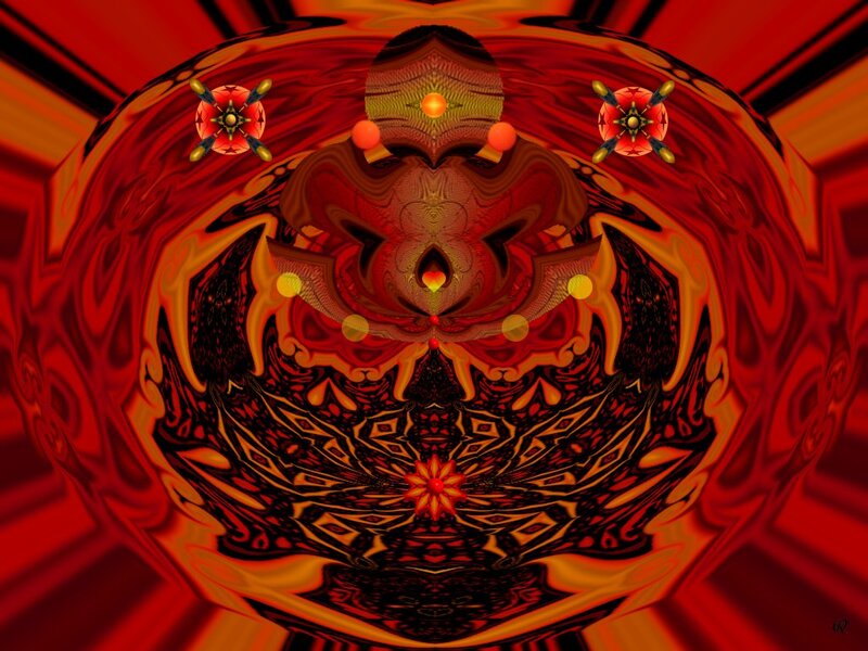Symmetrical Red Fractal