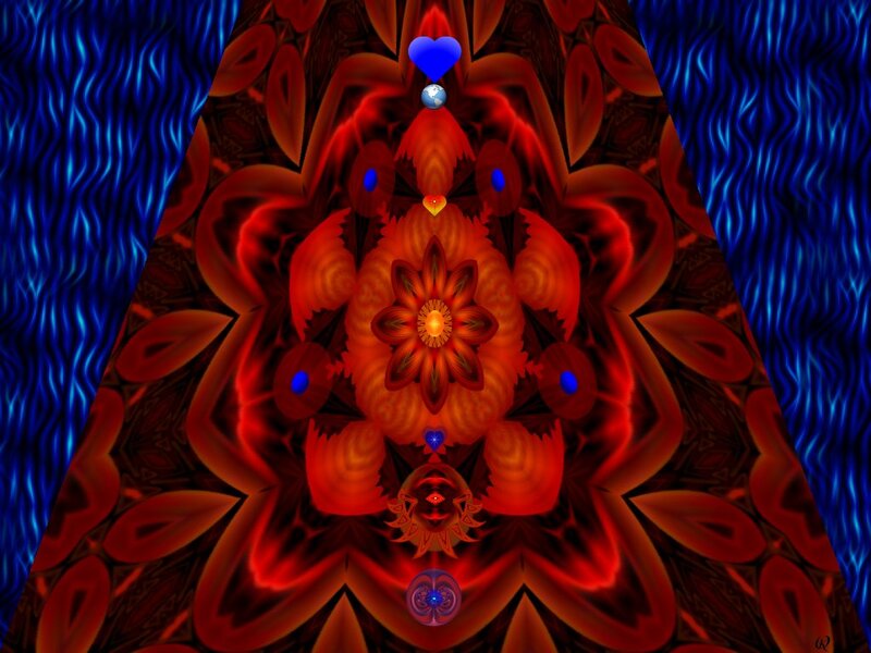 Symmetrical Red Mandala
