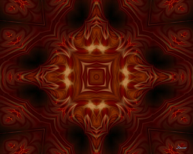 Symmetrical Red Pattern — Intense