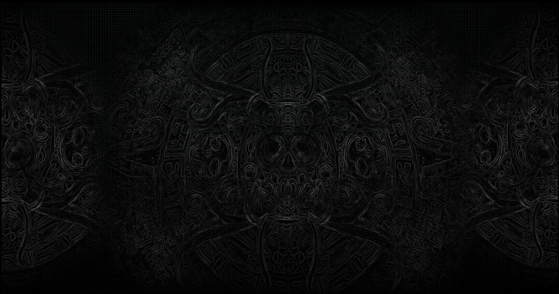 Symmetrical Skull Design — Black, Dark