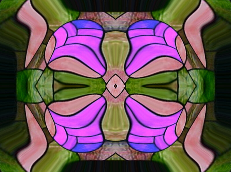 Symmetrical Stained Glass Pattern