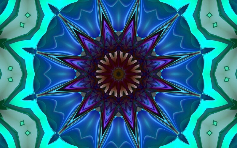 Symmetrical Star Pattern — Blue
