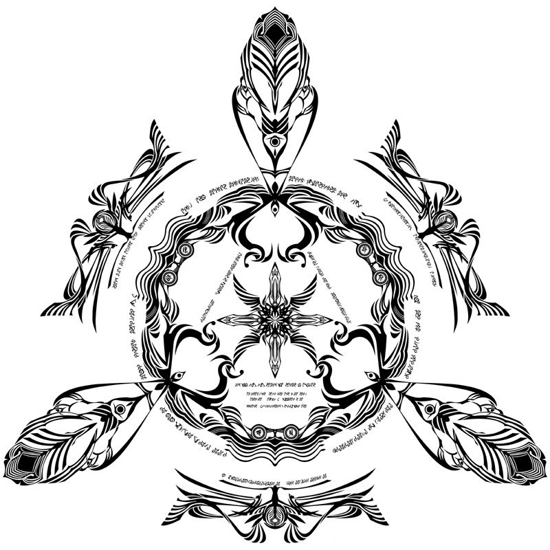 symmetrical tribal mandala design