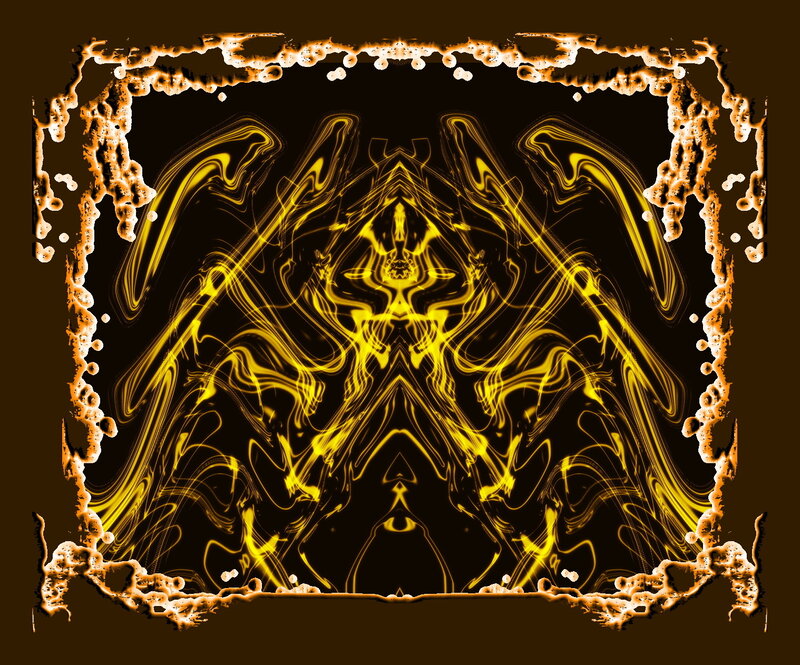 symmetrical yellow abstract design