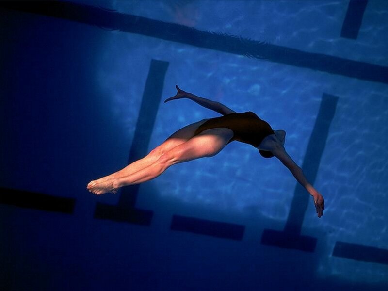 Synchronized Swimmer Underwater
