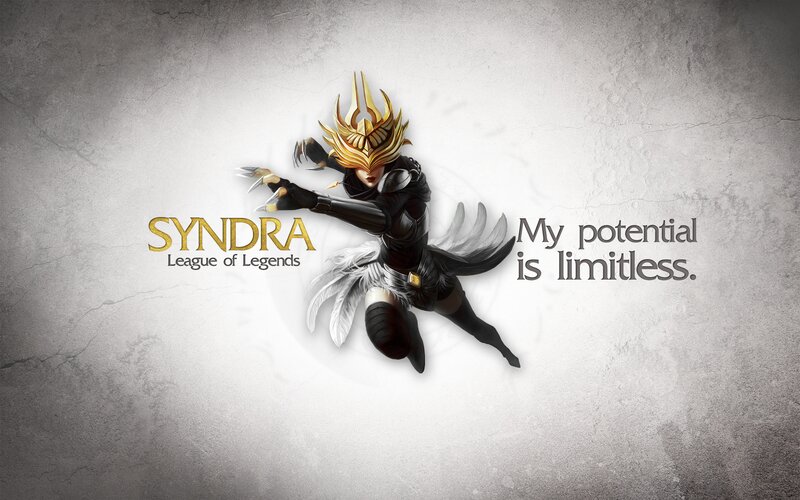 Syndra Character Art — Gray, Dramatic