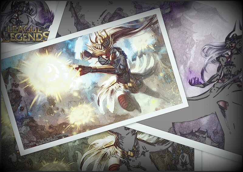 Syndra concept art collage
