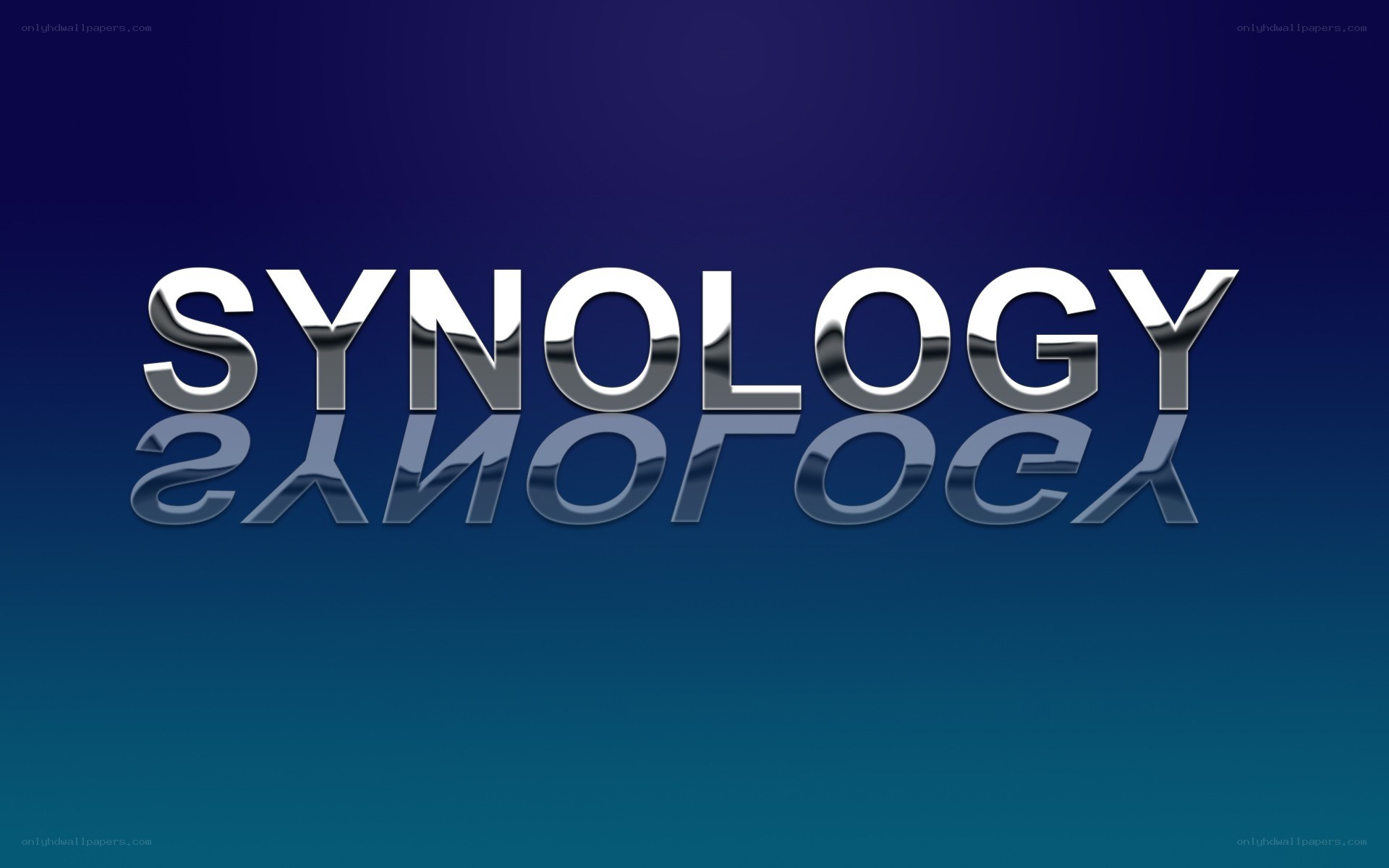 Synology logo on blue background