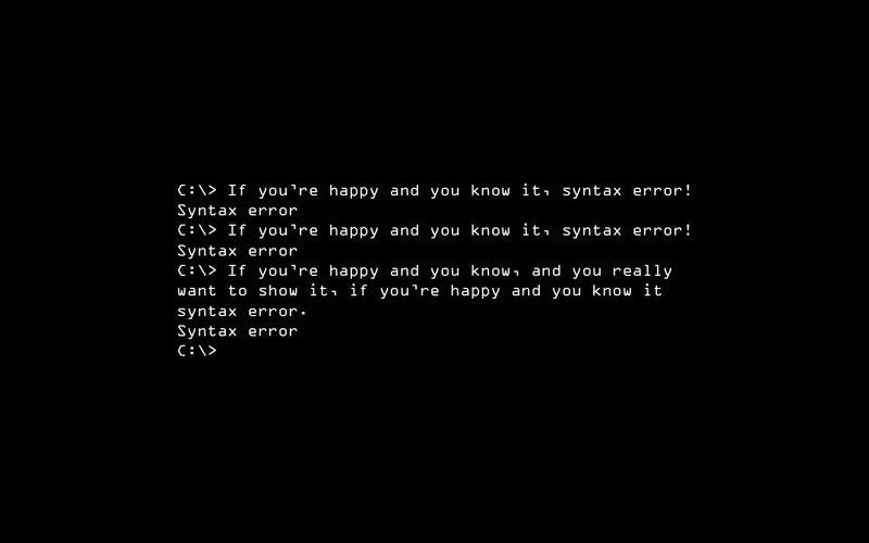 syntax error in code