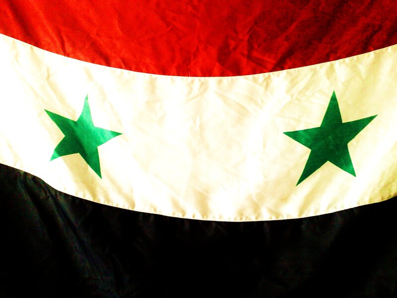 Syrian flag close-up