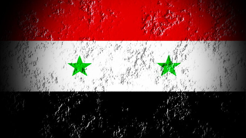 Syrian Flag on Textured Surface