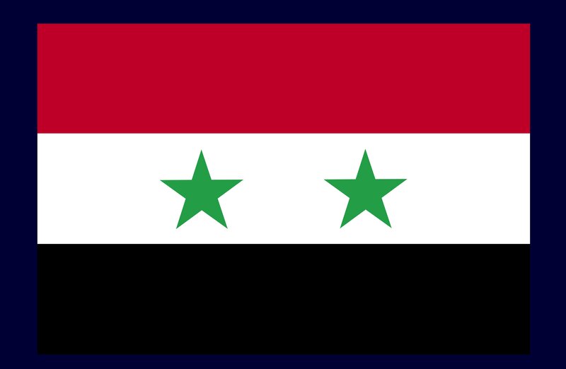 Syrian flag with stars