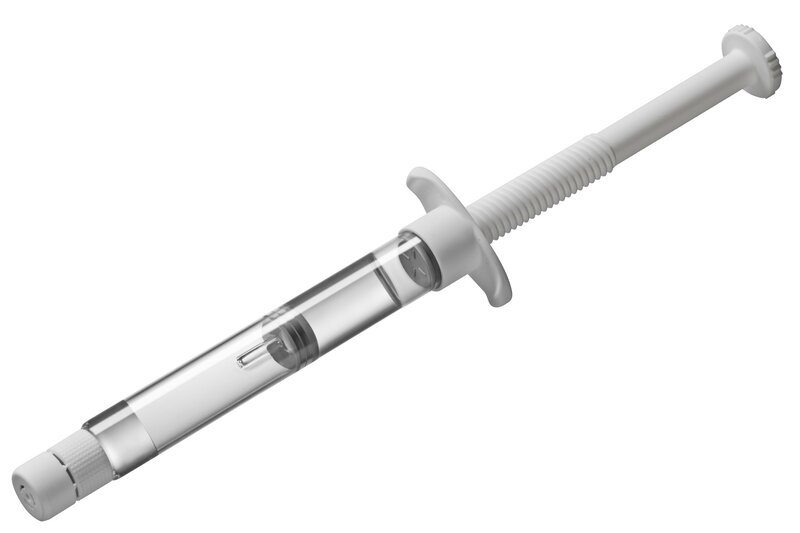 syringe with clear barrel