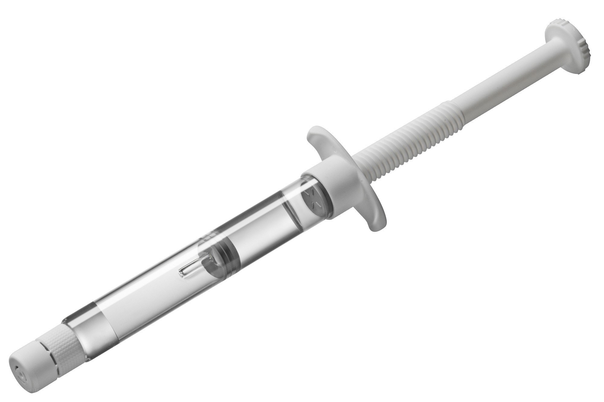 syringe with clear barrel