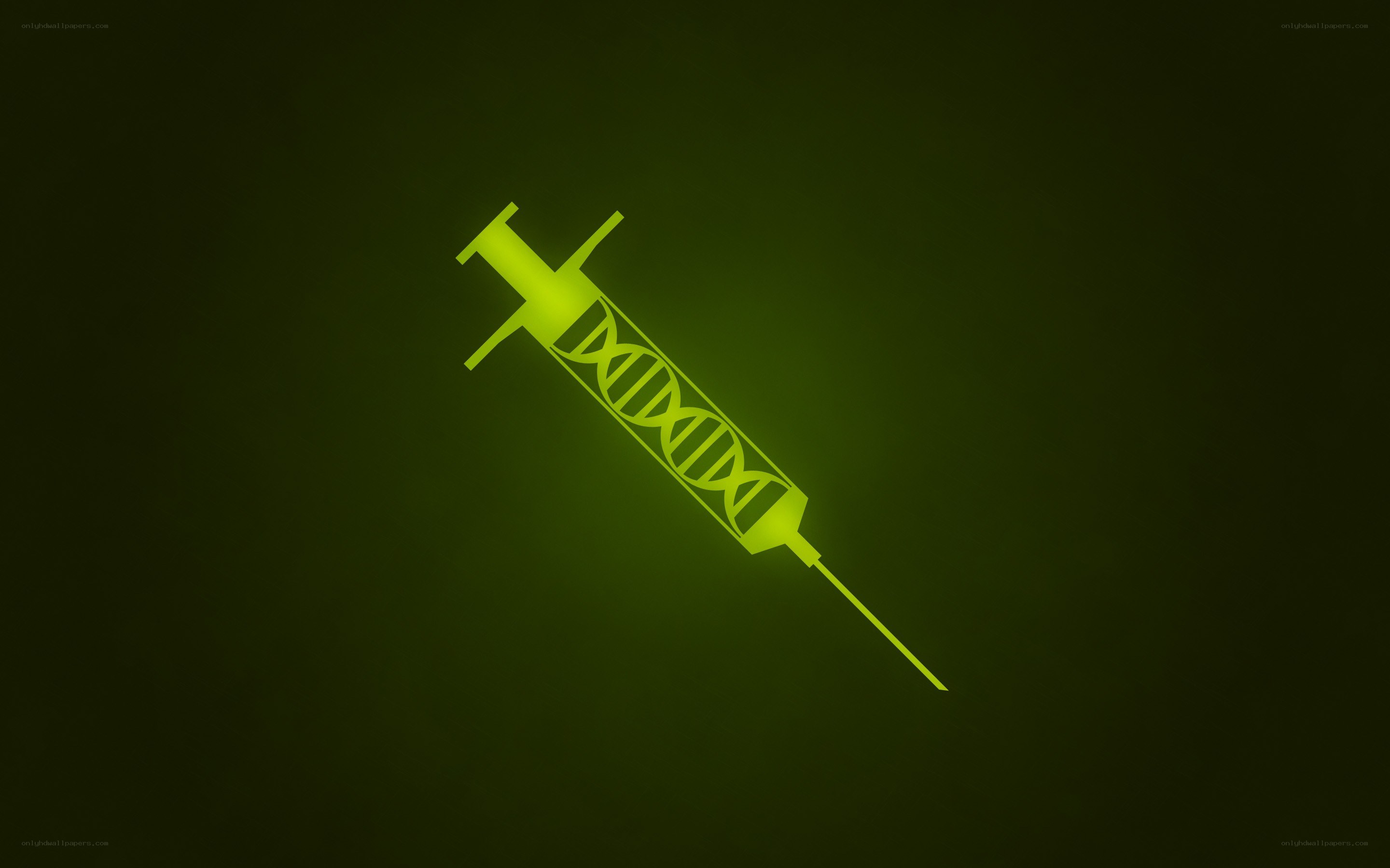 syringe with dna helix