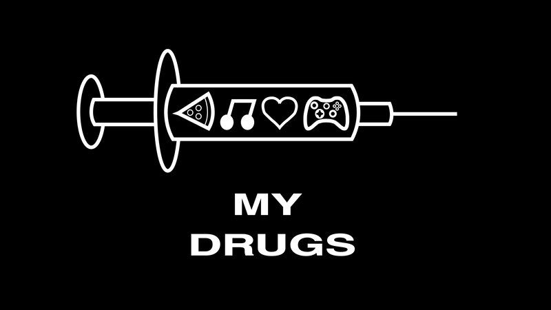 Syringe with Icons — Black