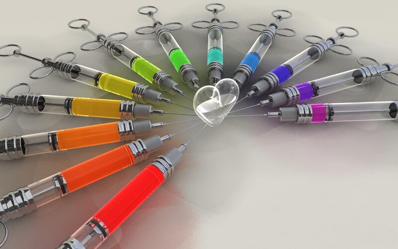 Syringes Forming Heart