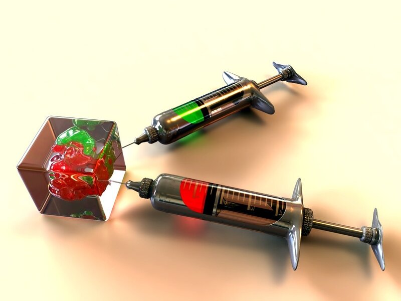 Syringes Injecting Gel