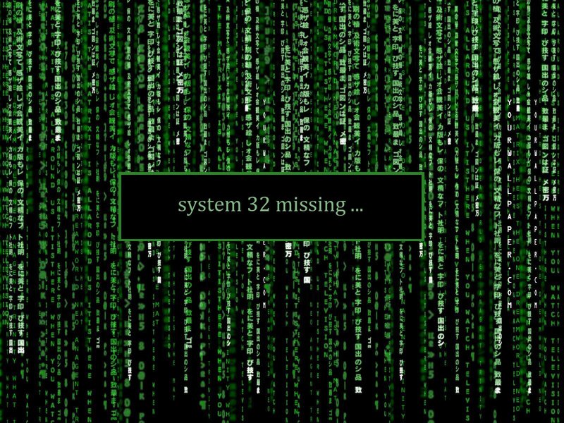 System 32 Missing Error