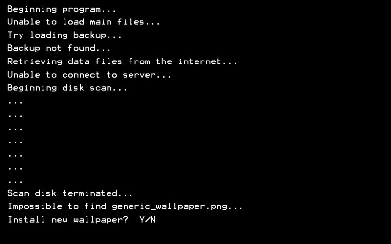System error screen