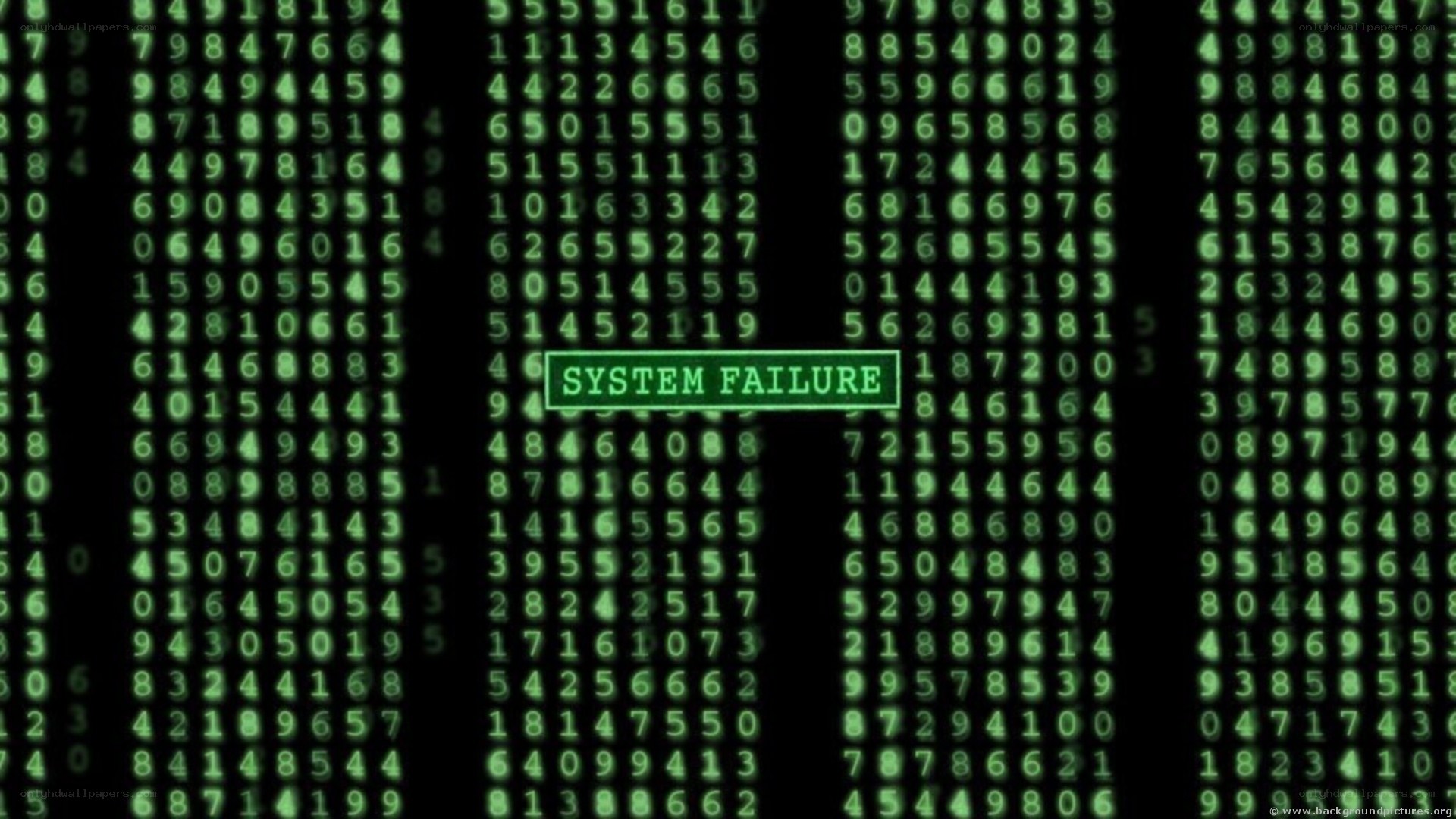 System failure on digital display
