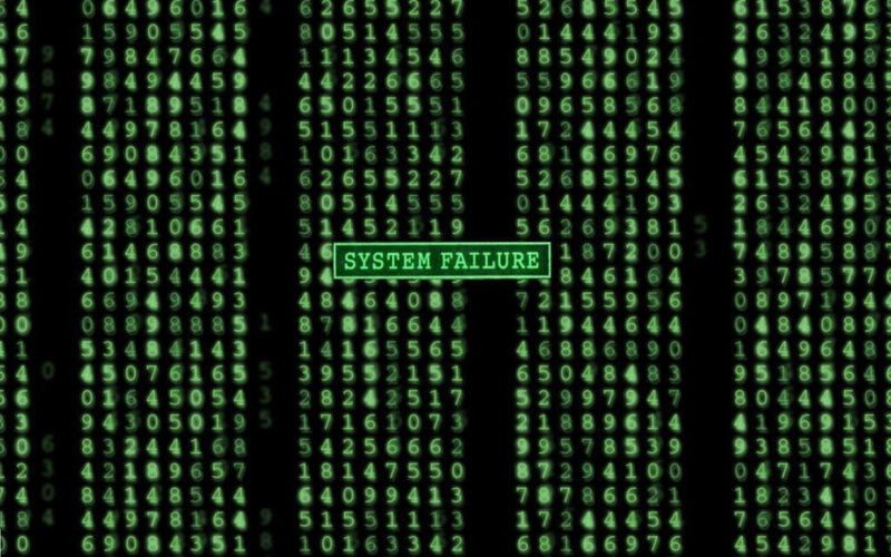 System failure on digital matrix