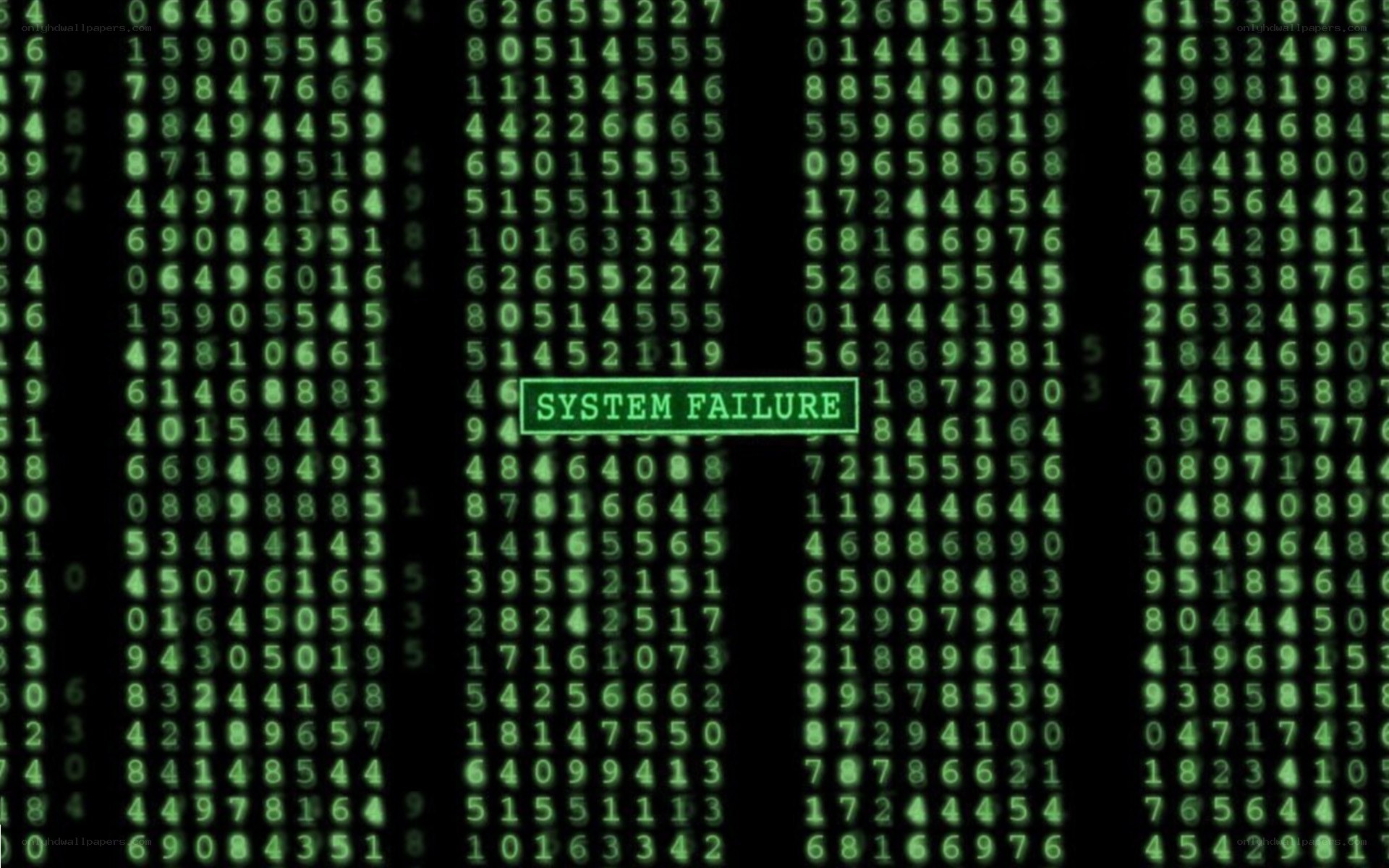 System failure on digital matrix
