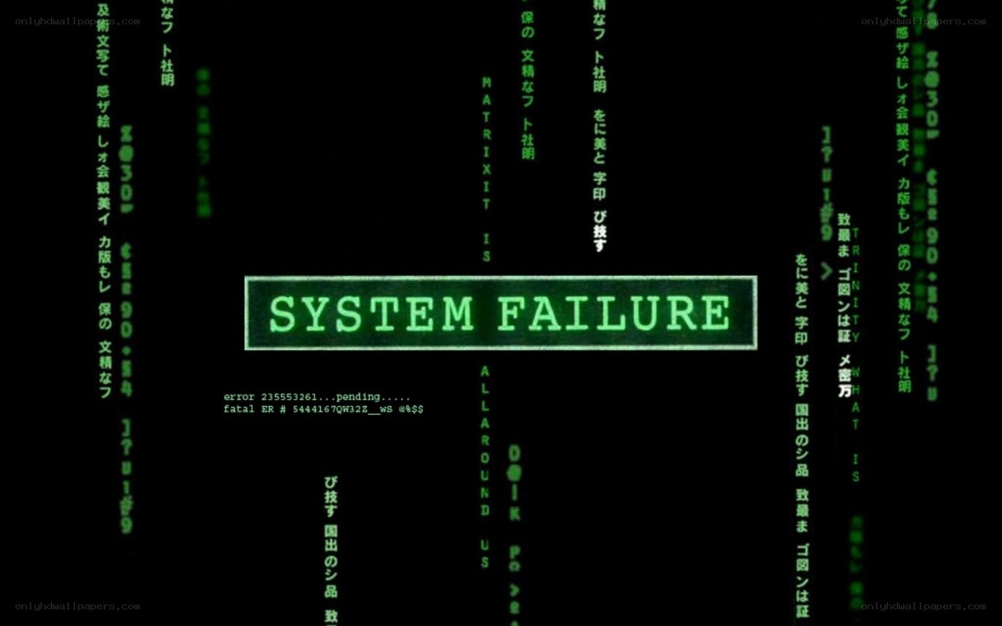 System Failure Screen