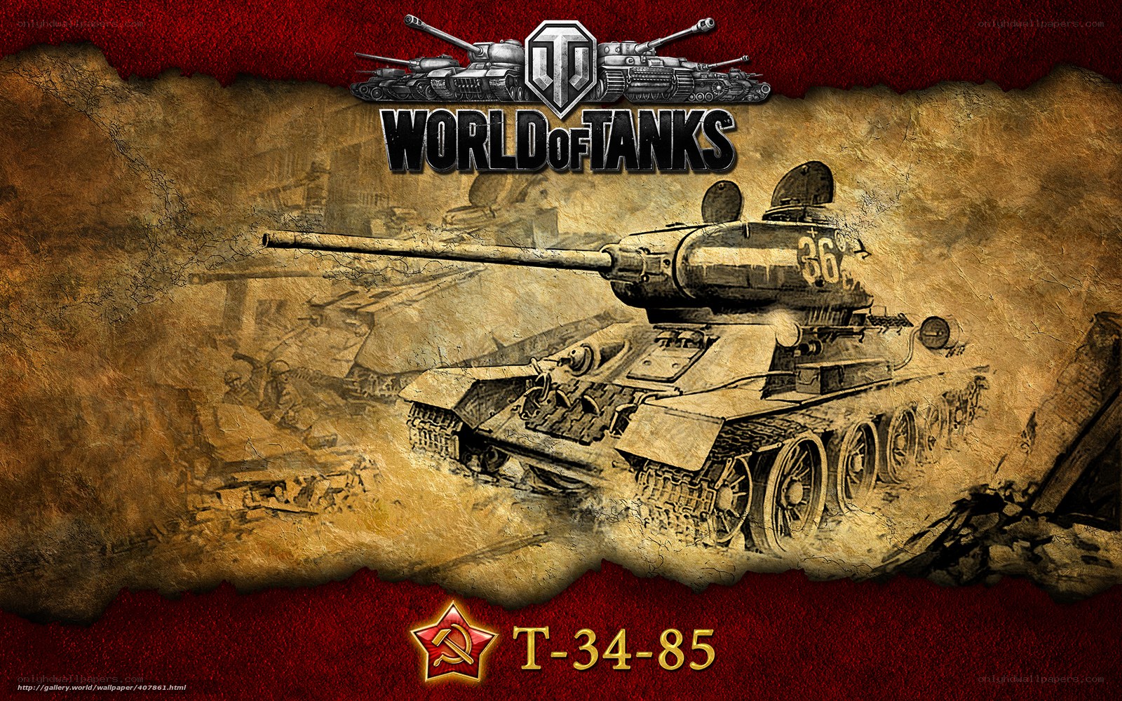 T-34-85 tank artwork